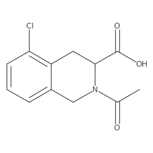 (3S)-2-acetyl-5-chloro-1,2,3,4-tetrahydroisoquinoline-3-carboxylic acid结构式
