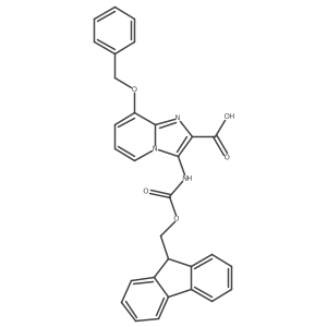 8-(benzyloxy)-3-({[(9H-fluoren-9-yl)methoxy]carbonyl}amino)imidazo[1,2-a]pyridine-2-carboxylic acid Structure