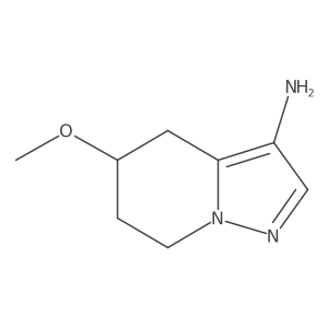 4,5,6,7-Tetrahydro-5-methoxypyrazolo[1,5-a]pyridin-3-amine结构式