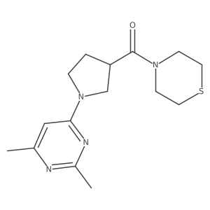 4-[1-(2,6-Dimethylpyrimidin-4-yl)pyrrolidine-3-carbonyl]thiomorpholine结构式