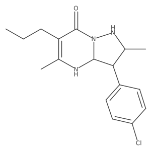 3-(4-chlorophenyl)-2,5-dimethyl-6-propyl-2,3,3a,4-tetrahydro-1H-pyrazolo[1,5-a]pyrimidin-7-one结构式
