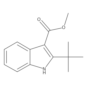 Methyl 2-(tert-butyl)-1H-indole-3-carboxylate结构式