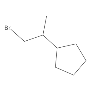 (1-Bromopropan-2-yl)cyclopentane Structure