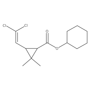 (1R,3S)-Cyclohexyl 3-(2,2-dichlorovinyl)-2,2-dimethylcyclopropanecarboxylate Structure