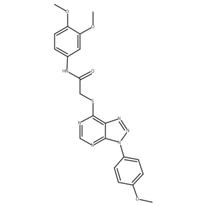 N-(3,4-dimethoxyphenyl)-2-((3-(4-methoxyphenyl)-3H-[1,2,3]triazolo[4,5-d]pyrimidin-7-yl)thio)acetamide结构式