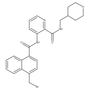 3-{[4-(bromomethyl)-1-naphthoyl]amino}-N-(tetrahydro-2H-pyran-4-ylmethyl)pyridine-2-carboxamide Structure
