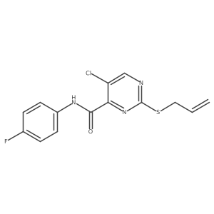 5-chloro-N-(4-fluorophenyl)-2-(prop-2-en-1-ylsulfanyl)pyrimidine-4-carboxamide Structure