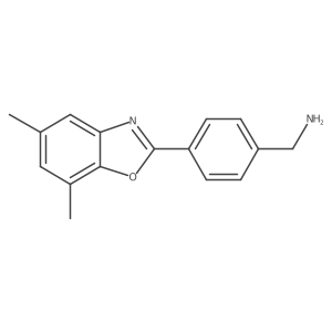 1-[4-(5,7-Dimethyl-1,3-benzoxazol-2-yl)phenyl]methanamine结构式