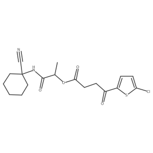 1-[(1-Cyanocyclohexyl)carbamoyl]ethyl 4-(5-chlorothiophen-2-yl)-4-oxobutanoate Structure