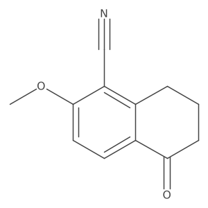 5,6,7,8-Tetrahydro-2-methoxy-5-oxo-1-naphthalenecarbonitrile Structure