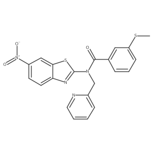 3-(methylthio)-N-(6-nitrobenzo[d]thiazol-2-yl)-N-(pyridin-2-ylmethyl)benzamide Structure