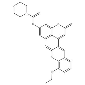 4-(8-Ethoxy-2-oxochromen-3-yl)-2-oxochromen-7-yl morpholine-4-carboxylate结构式