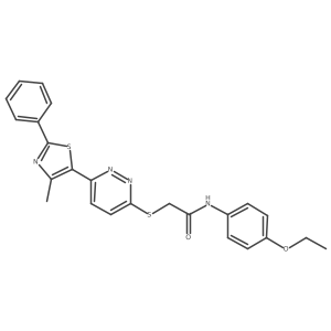 N-(4-ethoxyphenyl)-2-((6-(4-methyl-2-phenylthiazol-5-yl)pyridazin-3-yl)thio)acetamide结构式