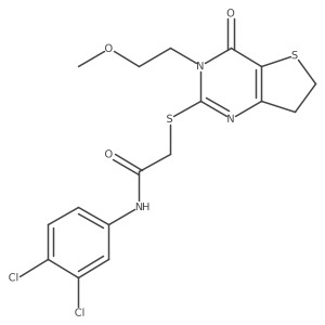 N-(3,4-dichlorophenyl)-2-[[3-(2-methoxyethyl)-4-oxo-6,7-dihydrothieno[3,2-d]pyrimidin-2-yl]sulfanyl]acetamide Structure