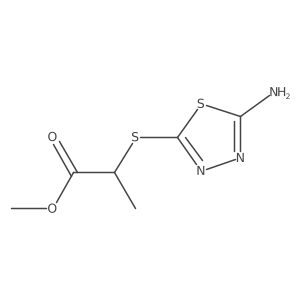 Methyl 2-[(5-amino-1,3,4-thiadiazol-2-yl)sulfanyl]propanoate结构式