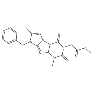 Methyl 2-(6-benzyl-4,7-dimethyl-1,3-dioxo-4a,9a-dihydropurino[7,8-a]imidazol-2-yl)acetate结构式