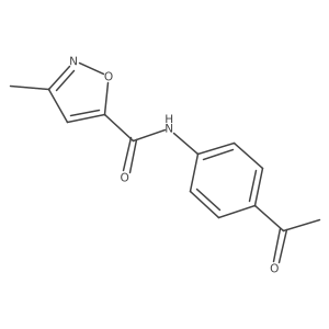 N-(4-acetylphenyl)-3-methyl-1,2-oxazole-5-carboxamide结构式