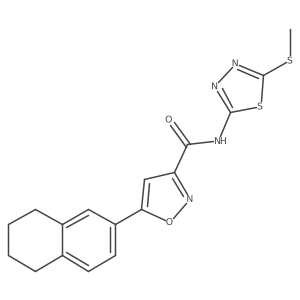 N-[5-(methylsulfanyl)-1,3,4-thiadiazol-2-yl]-5-(5,6,7,8-tetrahydronaphthalen-2-yl)-1,2-oxazole-3-carboxamide Structure