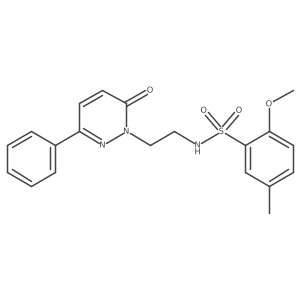 2-methoxy-5-methyl-N-(2-(6-oxo-3-phenylpyridazin-1(6H)-yl)ethyl)benzenesulfonamide结构式