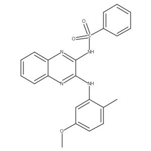 n-(3-(5-Methoxy-2-methyl-phenylamino)quinoxalin-2-yl)benzenesulfonamide Structure