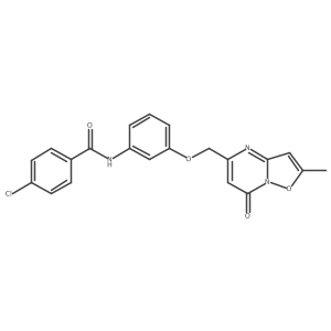 4-Chloro-N-[3-[(2-methyl-7-oxo-7H-isoxazolo[2,3-a]pyrimidin-5-yl)methoxy]phenyl]benzamide Structure