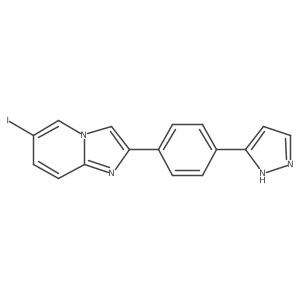 [125I]6-iodo-2-[4-(1H-pyrazol-3-yl)phenyl]imidazo[1,2-a]pyridine Structure