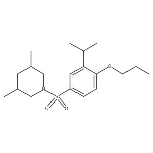 3,5-Dimethyl-1-{[3-(methylethyl)-4-propoxyphenyl]sulfonyl}piperidine Structure