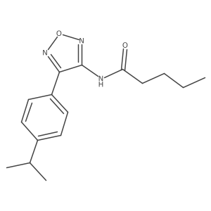 N-{4-[4-(propan-2-yl)phenyl]-1,2,5-oxadiazol-3-yl}pentanamide Structure