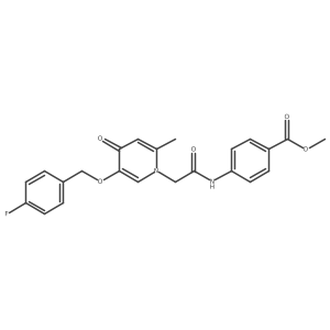 methyl 4-(2-(5-((4-fluorobenzyl)oxy)-2-methyl-4-oxopyridin-1(4H)-yl)acetamido)benzoate Structure