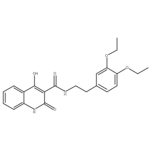 N-(3,4-diethoxyphenethyl)-4-hydroxy-2-oxo-1,2-dihydroquinoline-3-carboxamide结构式