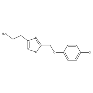2-(5-((4-Chlorophenoxy)methyl)-1,2,4-oxadiazol-3-yl)ethan-1-amine结构式