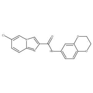 6-chloro-N-(2,3-dihydro-1,4-benzodioxin-6-yl)imidazo[1,2-a]pyridine-2-carboxamide结构式