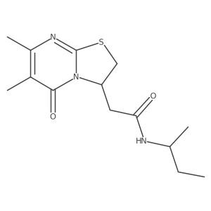 N-(sec-butyl)-2-(6,7-dimethyl-5-oxo-3,5-dihydro-2H-thiazolo[3,2-a]pyrimidin-3-yl)acetamide结构式