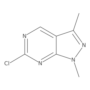 6-Chloro-1,3-dimethyl-1H-pyrazolo[3,4-d]pyrimidine结构式