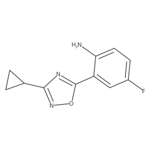 2-(3-Cyclopropyl-1,2,4-oxadiazol-5-yl)-4-fluoroaniline Structure