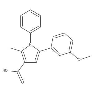 5-(3-Methoxyphenyl)-2-methyl-1-phenylpyrrole-3-carboxylic acid Structure