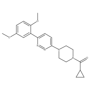 Cyclopropyl(4-(6-(2,5-dimethoxyphenyl)pyridazin-3-yl)piperazin-1-yl)methanone结构式