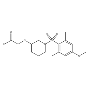 2-[[1-[(4-Methoxy-2,6-dimethylphenyl)sulfonyl]-3-piperidinyl]oxy]acetic acid Structure