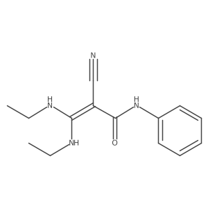 2-cyano-3,3-bis(ethylamino)-N-phenylprop-2-enamide结构式