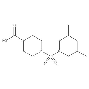 1-[(3,5-Dimethylpiperidin-1-yl)sulfonyl]piperidine-4-carboxylic acid Structure
