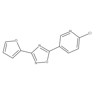 5-(6-Chloropyridin-3-yl)-3-(furan-2-yl)-1,2,4-oxadiazole结构式