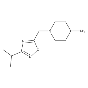 1-{[3-(Propan-2-yl)-1,2,4-oxadiazol-5-yl]methyl}piperidin-4-amine Structure