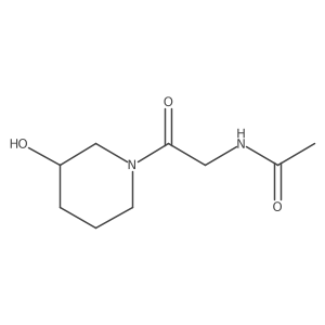 N-[2-(3-hydroxypiperidin-1-yl)-2-oxoethyl]acetamide结构式
