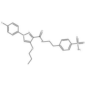 1-(4-fluorophenyl)-4-propoxy-N-(4-sulfamoylphenethyl)-1H-pyrazole-3-carboxamide结构式