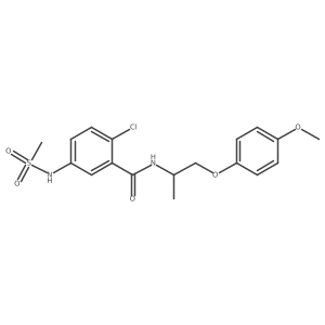 2-Chloro-N-[2-(4-methoxyphenoxy)-1-methylethyl]-5-[(methylsulfonyl)amino]benzamide Structure