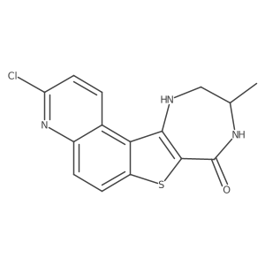 (R)-3-chloro-10-methyl-9,10,11,12-tetrahydro-8H-[1,4]diazepino[5',6':4,5]thieno[3,2-f]quinolin-8-one Structure