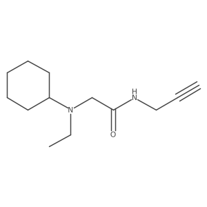 2-(Cyclohexyl(ethyl)amino)-N-(prop-2-yn-1-yl)acetamide结构式
