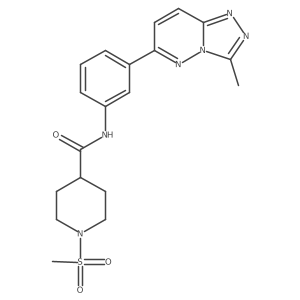 N-(3-(3-methyl-[1,2,4]triazolo[4,3-b]pyridazin-6-yl)phenyl)-1-(methylsulfonyl)piperidine-4-carboxamide结构式