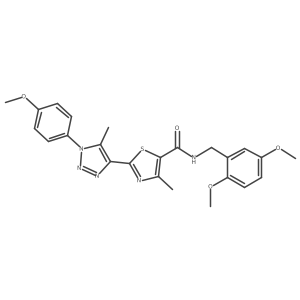 N-(2,5-dimethoxybenzyl)-2-(1-(4-methoxyphenyl)-5-methyl-1H-1,2,3-triazol-4-yl)-4-methylthiazole-5-carboxamide Structure