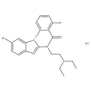 N-(6-bromobenzo[d]thiazol-2-yl)-N-(2-(diethylamino)ethyl)-2,6-difluorobenzamide hydrochloride结构式